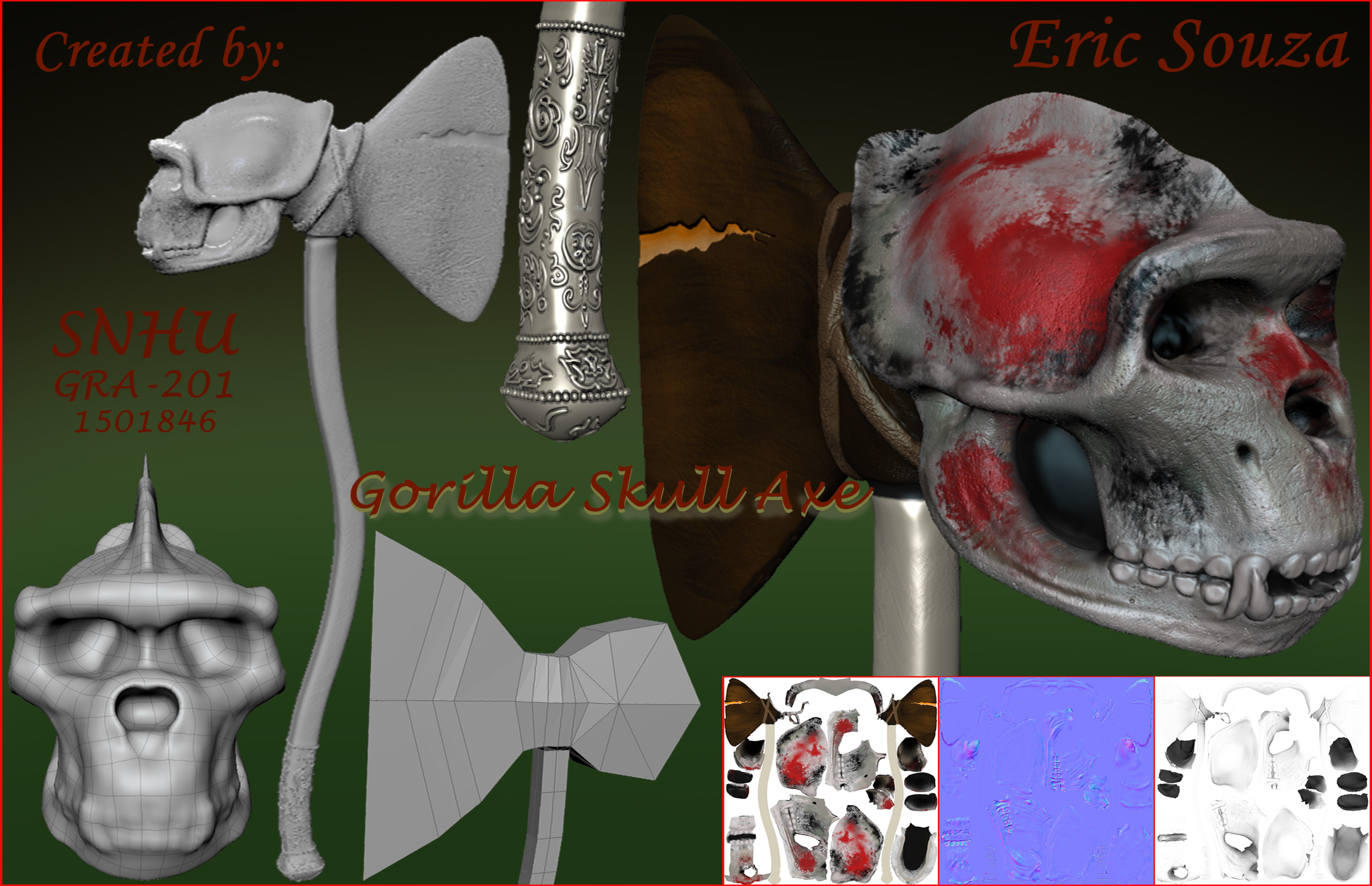 3D Model Gorilla Axe